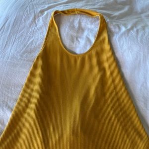 Vince Camuto- Ribbed halter tank. Open to mid back. Size XL